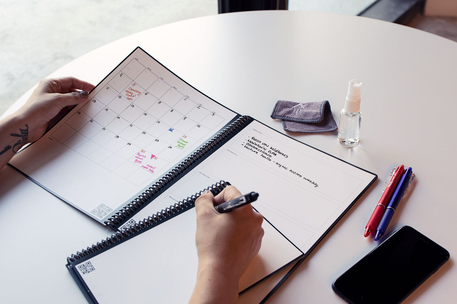 person using Rocketbook Fusion