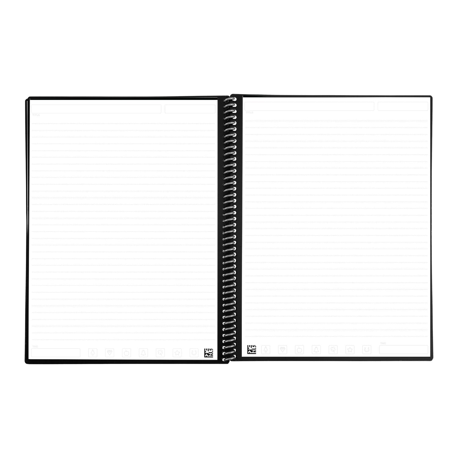 Two lined pages