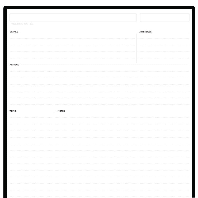 meeting notes page