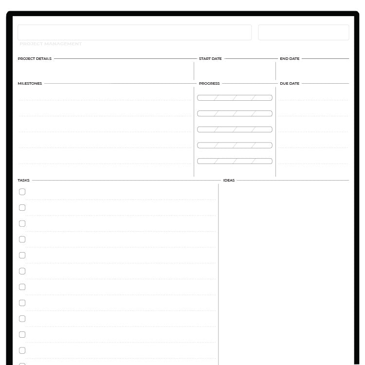 project management page
