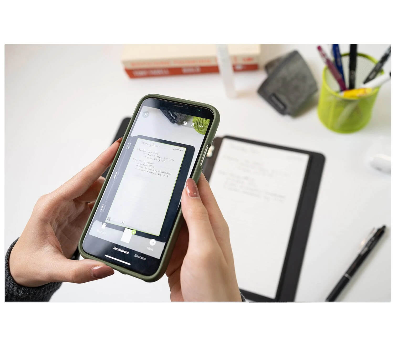 scanning notes from Rocketbook Pro to cloud