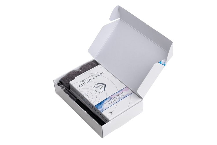 Rocketbook reusable flash cards in their packaging